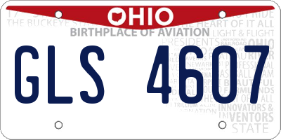 OH license plate GLS4607