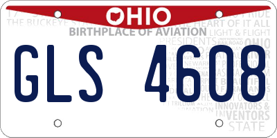 OH license plate GLS4608