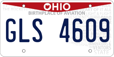 OH license plate GLS4609