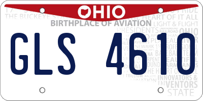 OH license plate GLS4610