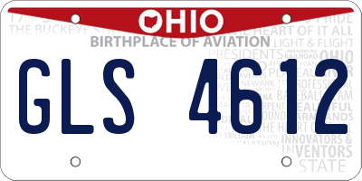 OH license plate GLS4612
