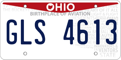 OH license plate GLS4613