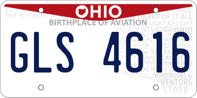 OH license plate GLS4616