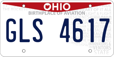 OH license plate GLS4617