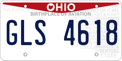 OH license plate GLS4618