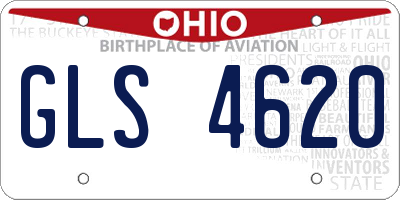 OH license plate GLS4620
