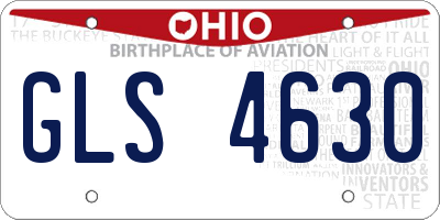 OH license plate GLS4630