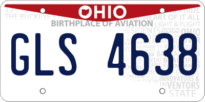 OH license plate GLS4638