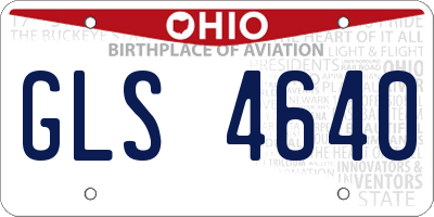 OH license plate GLS4640