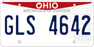OH license plate GLS4642