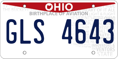 OH license plate GLS4643