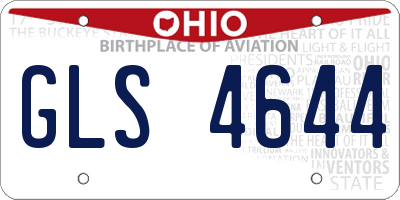 OH license plate GLS4644