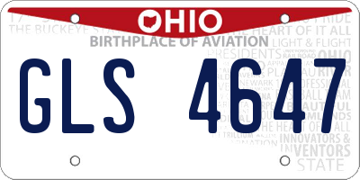 OH license plate GLS4647