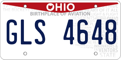 OH license plate GLS4648