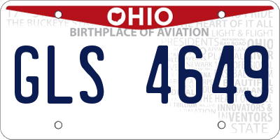 OH license plate GLS4649
