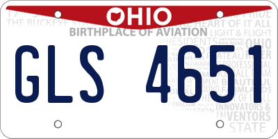 OH license plate GLS4651