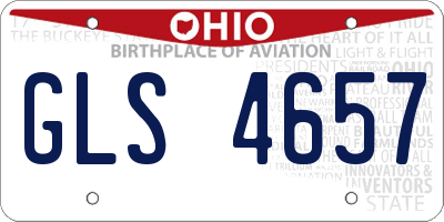 OH license plate GLS4657