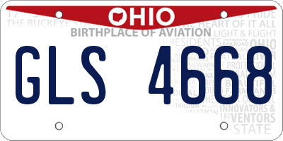 OH license plate GLS4668