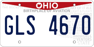 OH license plate GLS4670