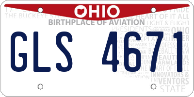 OH license plate GLS4671