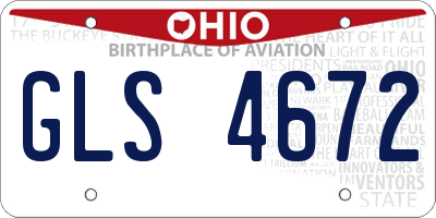 OH license plate GLS4672