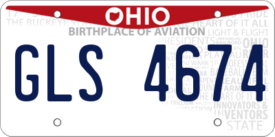 OH license plate GLS4674