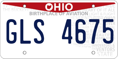 OH license plate GLS4675