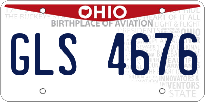 OH license plate GLS4676