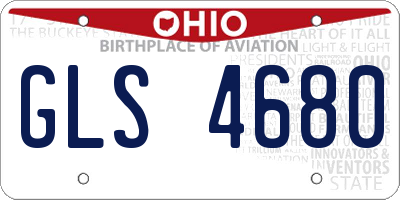 OH license plate GLS4680