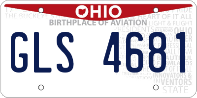 OH license plate GLS4681