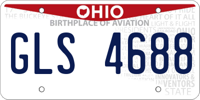 OH license plate GLS4688