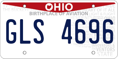 OH license plate GLS4696