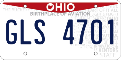 OH license plate GLS4701