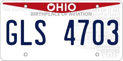 OH license plate GLS4703