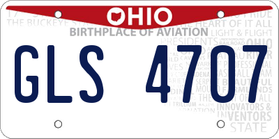 OH license plate GLS4707