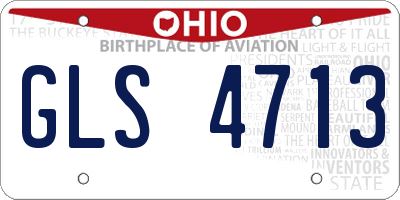 OH license plate GLS4713