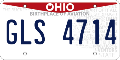 OH license plate GLS4714