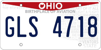 OH license plate GLS4718