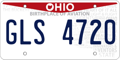 OH license plate GLS4720