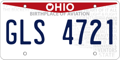 OH license plate GLS4721
