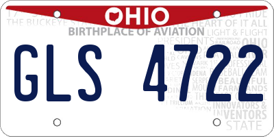OH license plate GLS4722