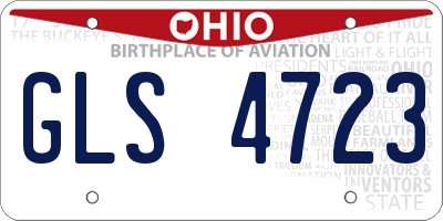 OH license plate GLS4723