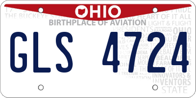 OH license plate GLS4724