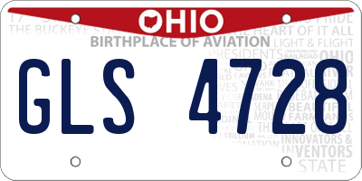 OH license plate GLS4728