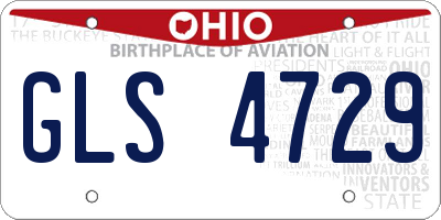 OH license plate GLS4729