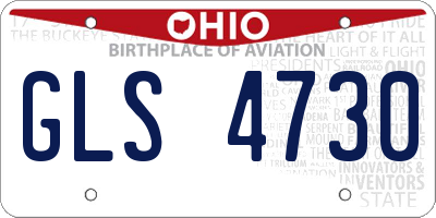 OH license plate GLS4730