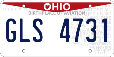 OH license plate GLS4731