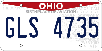 OH license plate GLS4735