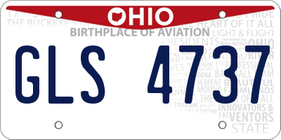 OH license plate GLS4737