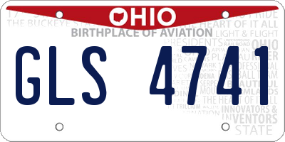 OH license plate GLS4741